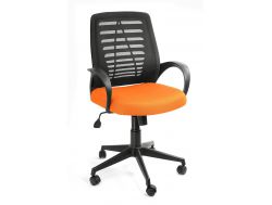Офисное кресло Ирис стандарт оранжевый/черный