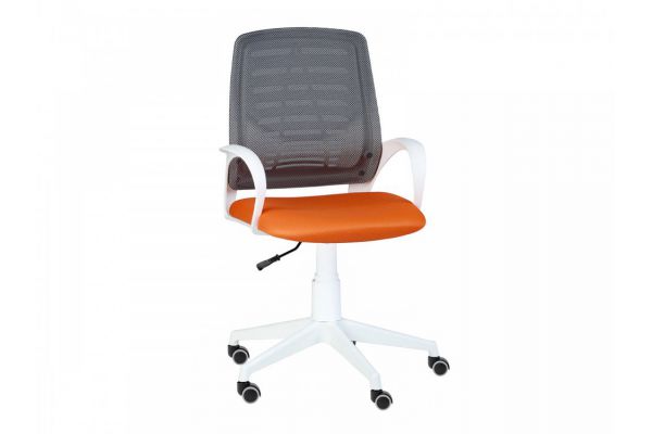 Кресло Ирис white люкс черный/оранжевый
