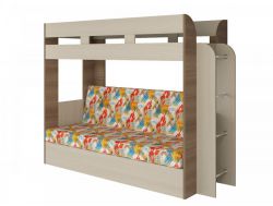 Двухъярусная кровать с диваном Карамель 75 шимо-арт