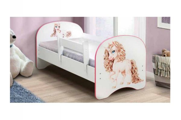 Кровать детская с фотопечатью без ящика Единорог