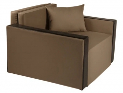 Кресло-кровать Милена с подлокотниками рогожка brown
