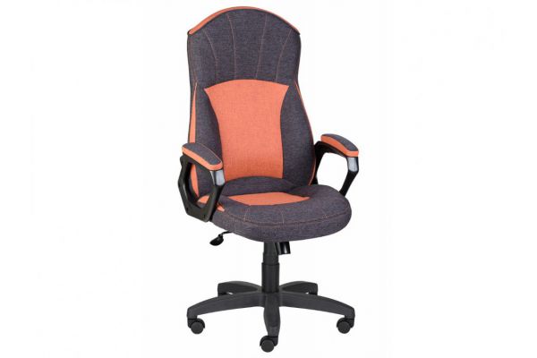 Кресло офисное Сатурн Home оранжевый-сливовый
