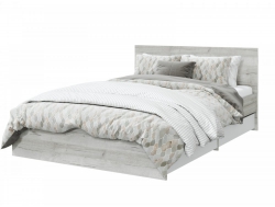 Кровать с ящиками Лори 1600 дуб серый