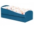 Кровать мягкая с ящиком Letmo велюр морской