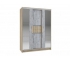 Шкаф-купе Эдем 1500 крафт серый-бетон каменный 2 зеркальные вставки