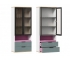 Шкаф комбинированный со стеклодверьми Урбан ЛД 528.290.000 Белый/Розовый