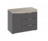 Комод тип 1 Дуб Сонома, Графит Серый